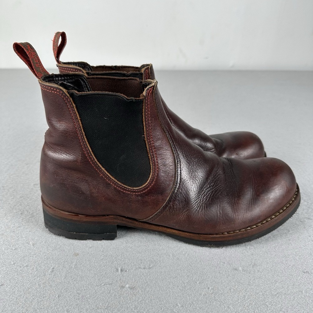 Red Wing 2917 Chelsea Rancher Oxblood Leather Boots Briar Oil Slick Men's 12EE